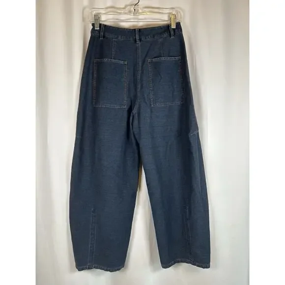 Tibi Indigo Barre Denim Knit Sid Jeans - Picture 5 of 6